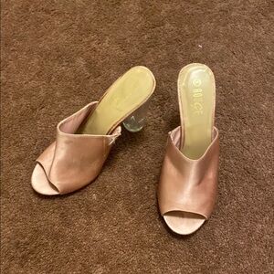 Bronze Dolce Peep Toe Mules